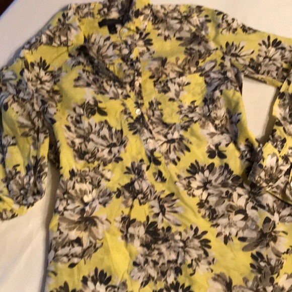 SOLD XP J Crew tunic blouse cotton silk floral - Picture 2 of 3